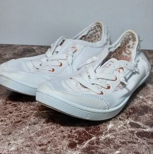 BOBS from Skechers White Canvas Sneakers High-Top